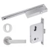 Yale Simplicity S1 Levers / Lock And Closer - Complete Door Kit - Stainless Steel -Security Door Locks lwysk s1ss 1