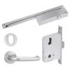 Yale Simplicity S2 Levers / Lock And Closer - Complete Door Kit - Stainless Steel
