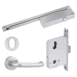 Yale Simplicity S2 Levers / Lock And Closer - Complete Door Kit - Stainless Steel