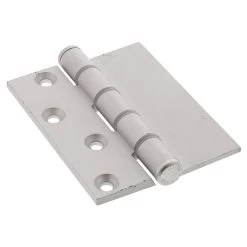 McCallum A143 Aluminium Fixed Pin Combination Butt Hinge -Satin Natural Anodised - 100x80x3mm