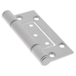 McCallum A168 Aluminium Tapered Interfold Hinge - Satin Natural Anodised - 100x34mm