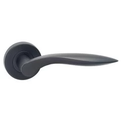 Dormakaba Vision 8300/6 Lever Set On Round Rose - Black