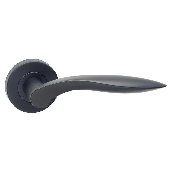 Dormakaba Vision 8300/6 Lever Set On Round Rose - Black 3 Dormakaba Vision 8300/6 Lever Set On Round Rose - Black
