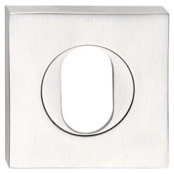 Dormakaba Coastal And Urban 4406 Oval Cylinder Escutcheon Square - Satin Stainless Steel