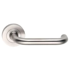 Dormakaba Coastal 4300/70T Lever Set On Round Rose - Satin Stainless Steel
