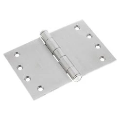 Novas Fixed Pin Wide Throw Butt Hinge - Satin Stainless Steel - 100x150x3.2mm