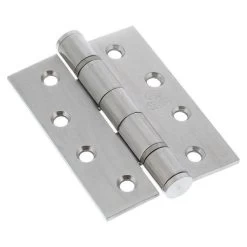 Novas Fixed Pin Butt Hinge - Satin Stainless Steel - 100x75x3.2mm