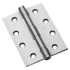Novas Fixed Pin Butt Hinge - Satin Stainless Steel - 100x75x2.5mm -Security Door Locks nh05 1075btfpss 1