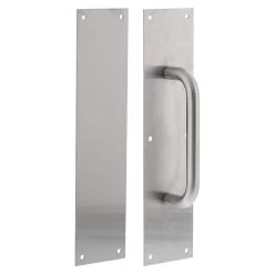 Novas Push Pull Plate Set - Satin Stainless Steel