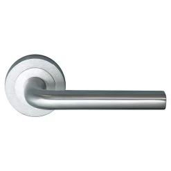 Parisi 1541 Linea Lever Set On Round Rose - Satin Chrome