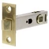 Parisi 1A 7.8mm Tubular Latch - Latch Only - Polished Brass - 60mm -Security Door Locks par 1apb 1