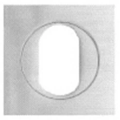 Parisi 389QU Oval Cylinder Escutcheon Square - Satin Chrome