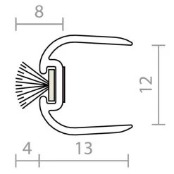 Raven RP104 Astragal For Frameless Glass - 3000mm - Clear Polycarbonate