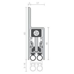 Raven RP126Si Automatic Door Bottom Seal - Clear Anodised Aluminium