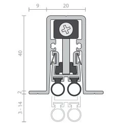 Raven RP127Si Automatic Door Bottom Seal - Clear Anodised Aluminium