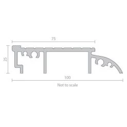 Raven RP18 Threshold Plate 25mm - Clear Anodised Aluminium