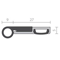 Raven RP23 Perimeter Seal - Clear Anodised Aluminium
