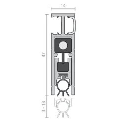 Raven RP35Si Automatic Door Bottom Seal - Clear Anodised Aluminium