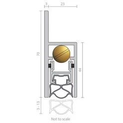 Raven RP38Si Automatic Door Bottom Seal - Clear Anodised Aluminium