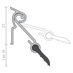 Raven RP3 Automatic Door Bottom Seal - Clear Anodised Aluminium