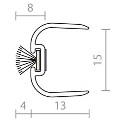 Raven RP42 Astragal For Frameless Glass - 3000mm - Clear Polycarbonate