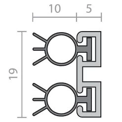 Raven RP44Si Perimeter Seal - Clear Anodised Aluminium