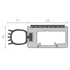 Raven RP47Si Perimeter Seal - Clear Anodised Aluminium