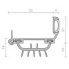 Raven RP4T Door Bottom Sweep Seal 14mm - Clear Anodised Aluminium -Security Door Locks rp4t 1