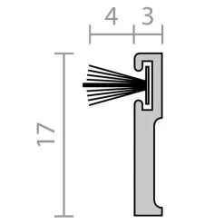 Raven RP71 Astragal Meeting Stile Seal - Clear Anodised Aluminium
