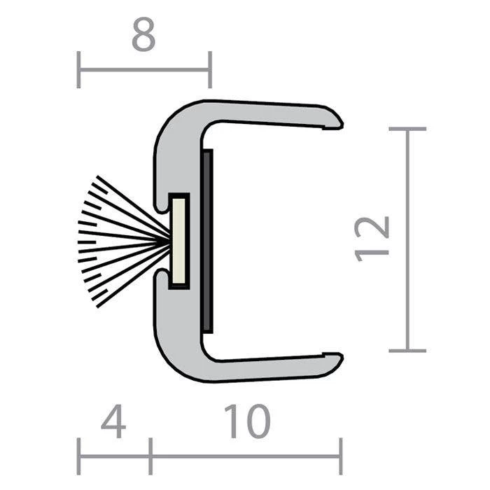 Raven RP79 Astragal For Frameless Glass - Clear Anodised Aluminium 3 Raven RP79 Astragal For Frameless Glass - Clear Anodised Aluminium