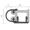 Raven RP84SI Perimeter Seal - 3000mm - Clear Anodised Aluminium -Security Door Locks rp84si 3000ca 1