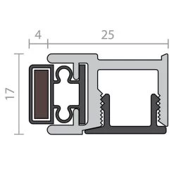 Raven RP85 Perimeter Seal - Clear Anodised Aluminium