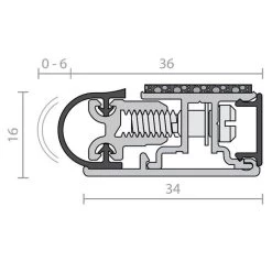 Raven RP87HSi Perimeter Seal - Clear Anodised Aluminium