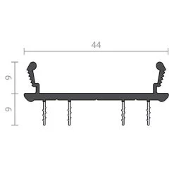 Raven RP89 Door Bottom Sweep Seal 9mm - 1000mm - Black