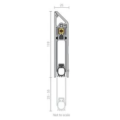 Raven RP92Si Automatic Door Bottom Seal - Clear Anodised Aluminium
