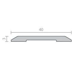 Raven RP96 Threshold Plate 3mm - Clear Anodised Aluminium