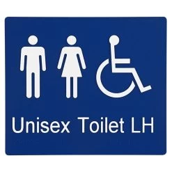 Sabre Unisex Accessible Braille Sign - Left Handed
