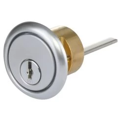 Sabre 201 Rimlock Cylinder - Keyed Fire Department 003 - Satin Chrome