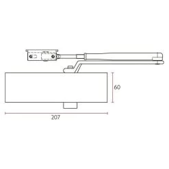 Sabre 732 Door Closer - Silver -Security Door Locks sab dc732 sil 3