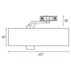 Sabre 732 Door Closer - Silver -Security Door Locks sab dc732 sil 5