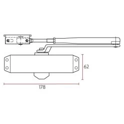 Sabre 770 Door Closer - Silver -Security Door Locks sab dc770 sil 3