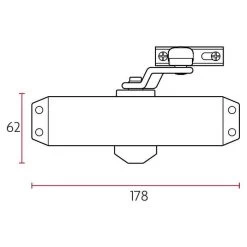 Sabre 770 Door Closer - Silver -Security Door Locks sab dc770 sil 5