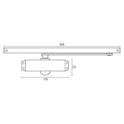 Sabre 770 Door Closer - Silver -Security Door Locks sab dc770 sil 7