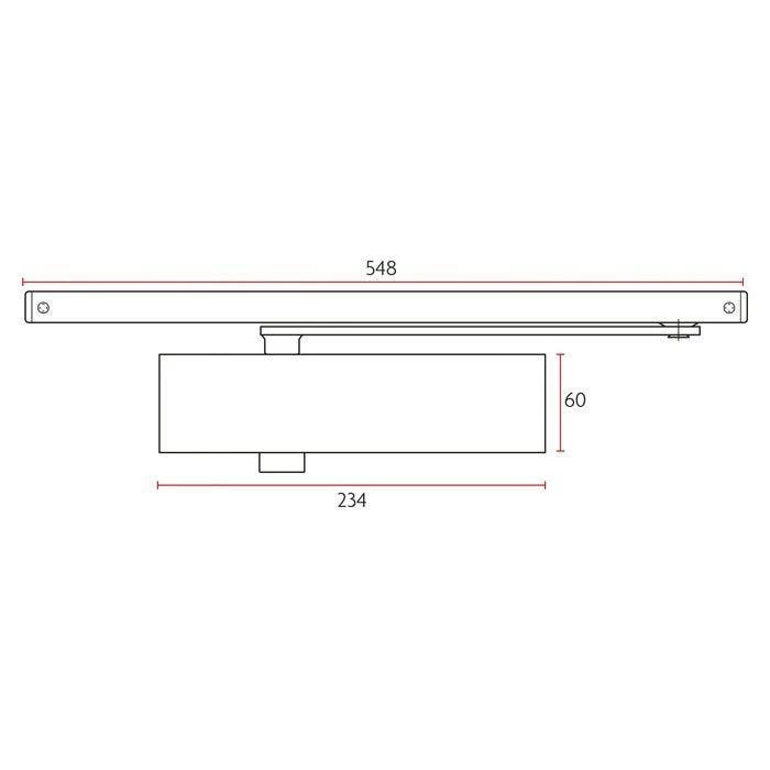 Sabre 835 Door Closer - Black 9 Sabre 835 Door Closer - Black - Image 7