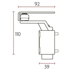 Sabre 835 Door Closer - Silver -Security Door Locks sab dc835 sil 2