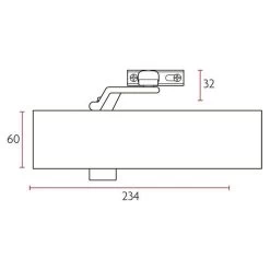 Sabre 835 Door Closer - Silver -Security Door Locks sab dc835 sil 5