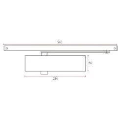 Sabre 835 Door Closer - Silver -Security Door Locks sab dc835 sil 7