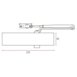 Sabre 836 Door Closer - Silver -Security Door Locks sab dc836 sil 3