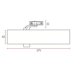 Sabre 836 Door Closer - Silver -Security Door Locks sab dc836 sil 5