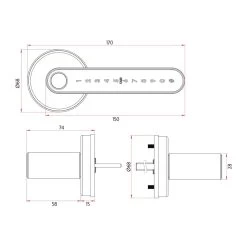 Sabre DL710 Digital Smart Lock - Black -Security Door Locks sab dl710 blk 3